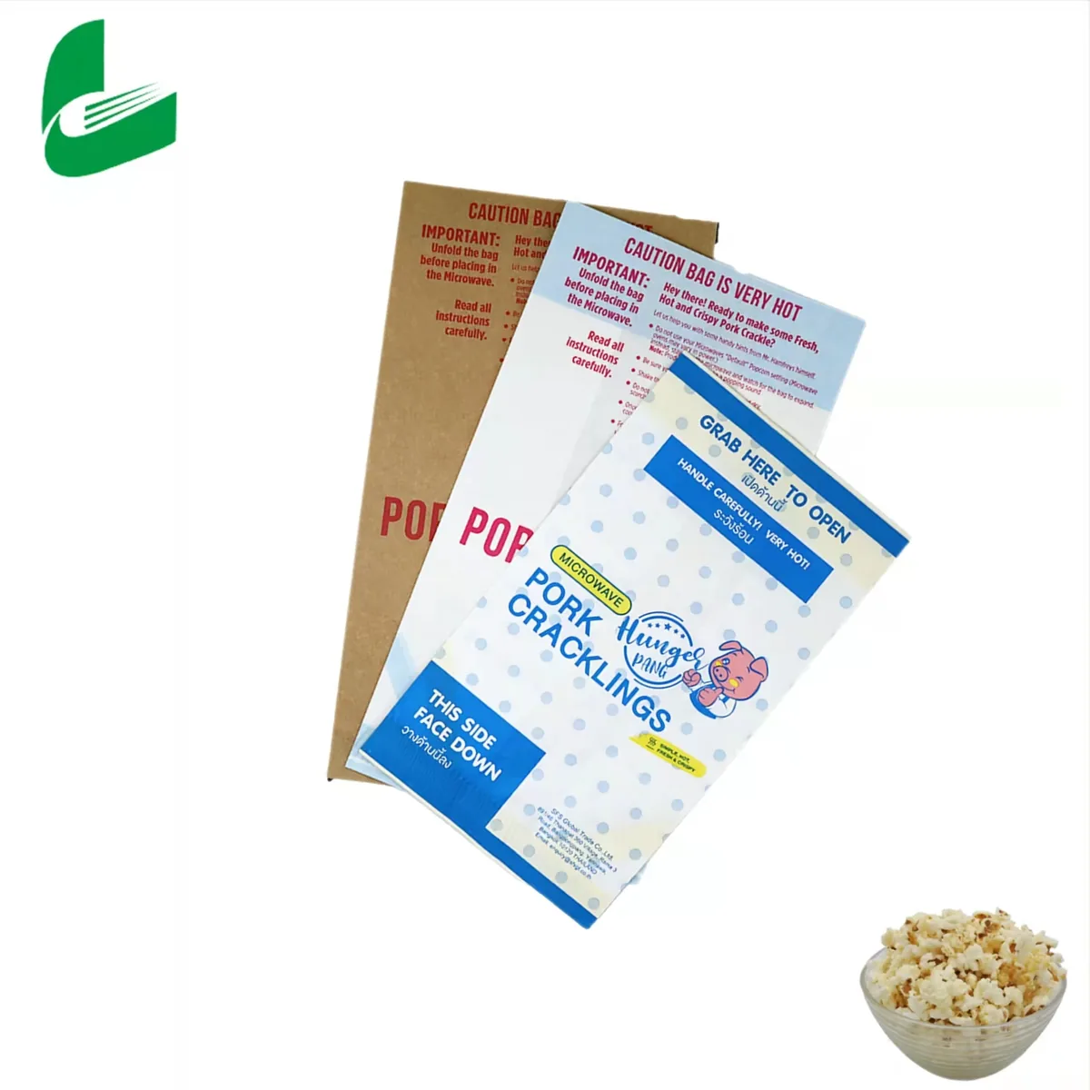 Microwave Pork Rind Paper Bags